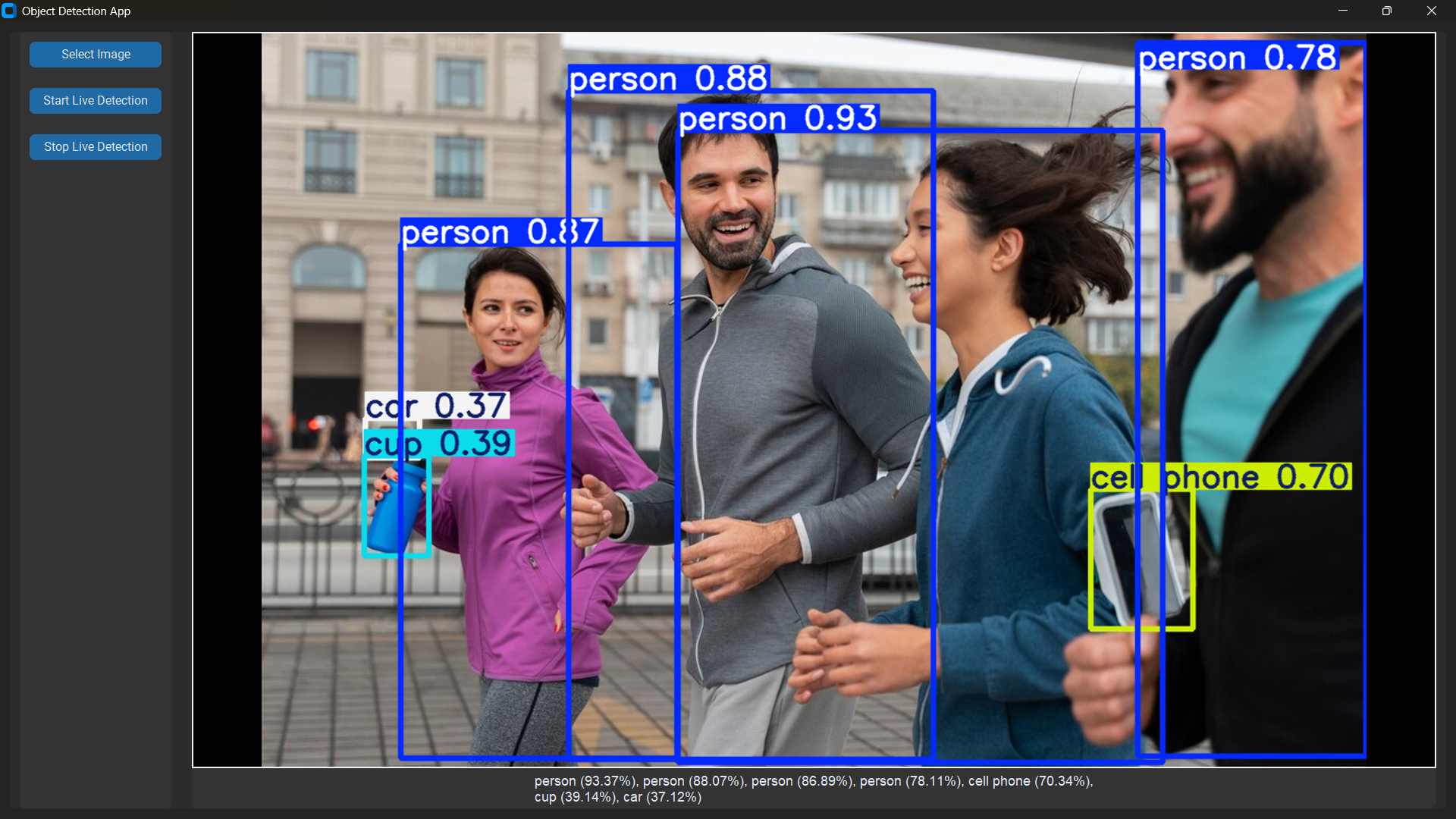 Object detection application